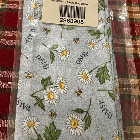 Longaberger Other - Longaberger Baskets Daisy Napkins‎ Set of 2 Fabric NEW floral